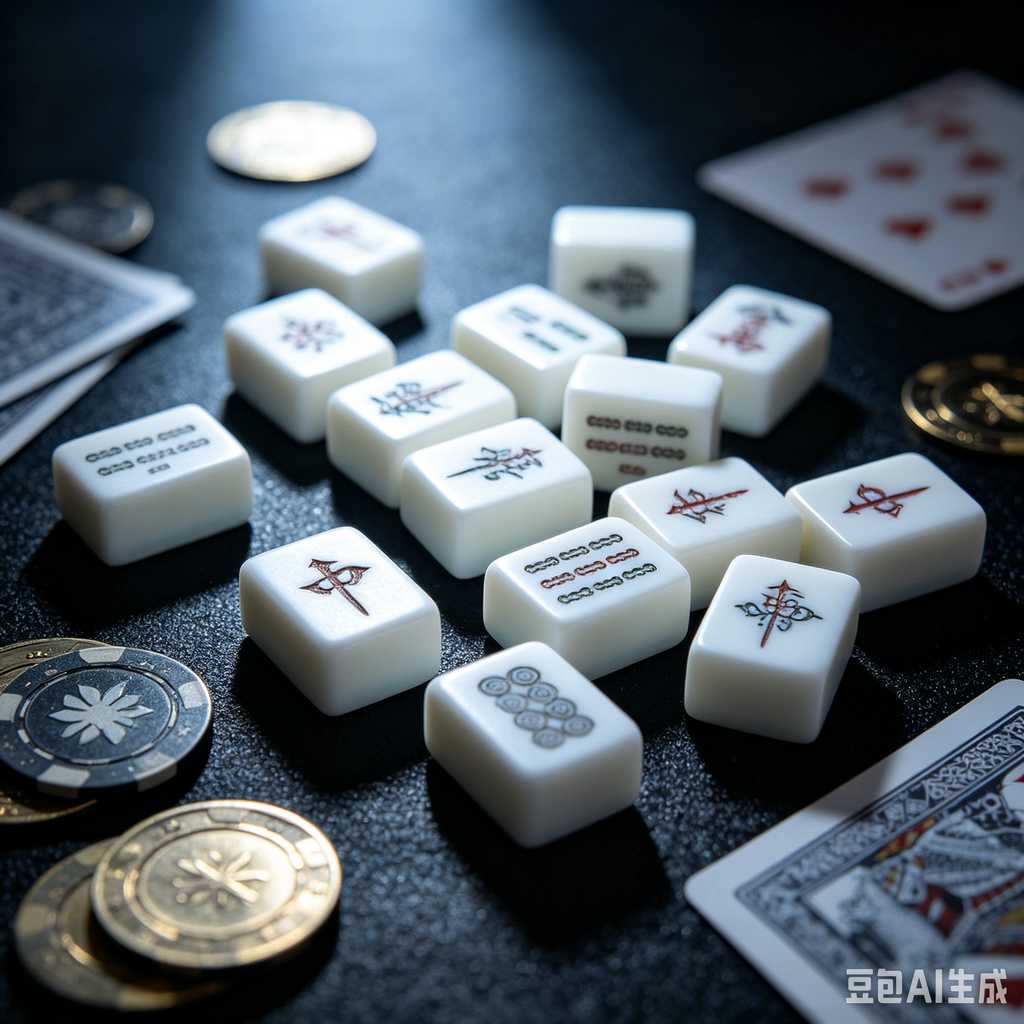 gradient blue mahjong tiles